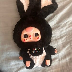 ❤️ BABY THREE BLACK BUNNY WITH CARD